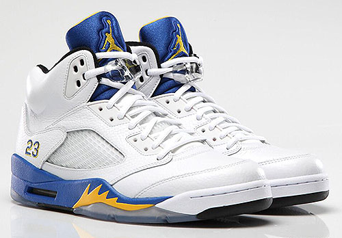 Nike Air Jordan V Laney White Varsity Maize Varsity Royal Black Sneakers 136027-189