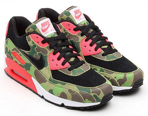 Nike Air Max 90 Premium Duck Hunter Camo Infrared Sneakers 333888-025